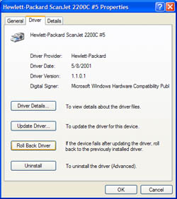 Device Driver Roll Back